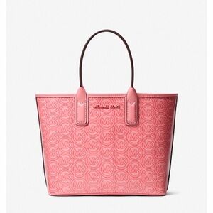 NWT Michael Kors Purple Jodie Small Logo Jacquard Tote Bag